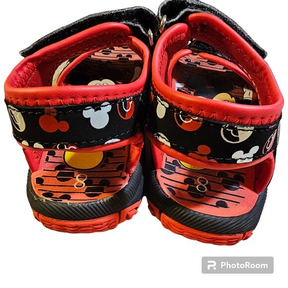 Disney Mickey Mouse Double Strap Unisex Sandals Size 8 Toddler - Picture 6 of 9